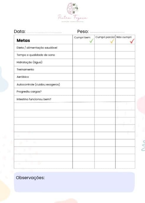 Planner semanal exclusivo