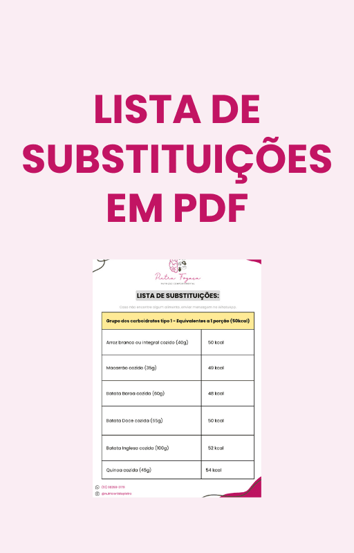 Lista de substituições